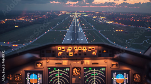 Takeoff and landing of an airplane that captures and mesmerizes the spirit with a beautiful background at speed