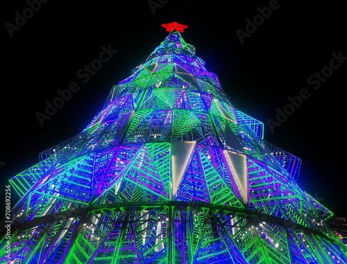 Árbol de navidad en la Puerta Del Sol, Madrid, España
