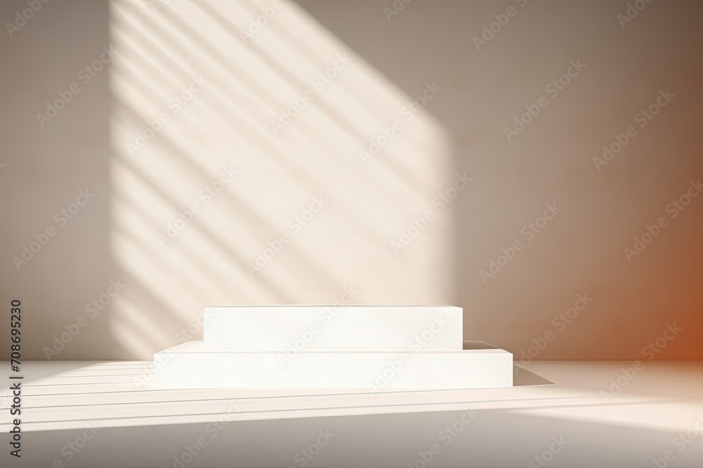 Fototapeta premium White elegant display podium