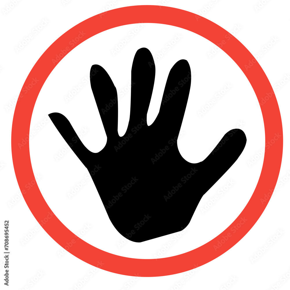 Obraz premium hand stop sign icon