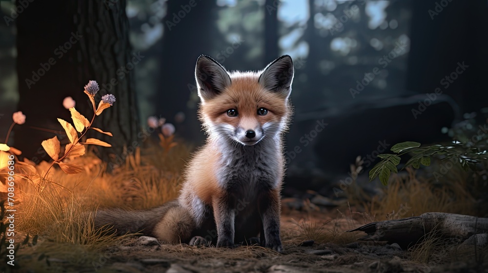 a natural setting that complements the fox's appearance