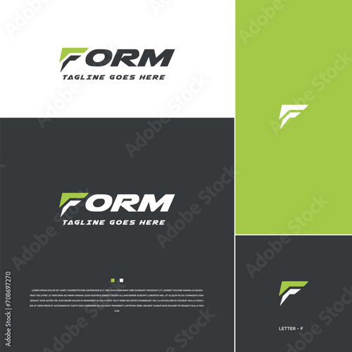 F electric energy power logo design company