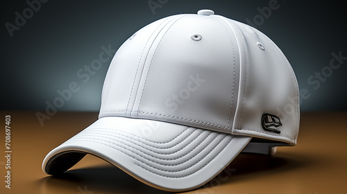 3d rendered photo of white hat made with generative AI