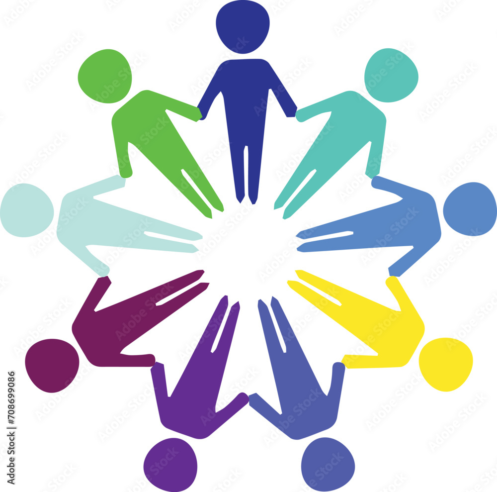 Teamwork Logo , Teamwork Sign, Group of People together, Unite business people round circle Teamwork Logo , Teamwork Sign, Group of People together, Unite business people round circle