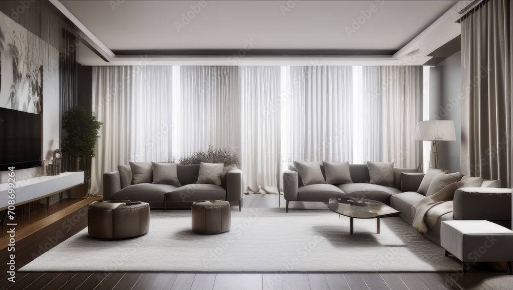 Fototapeta premium Interior Design, Stylish living room ,Living room decoration art, Stunning Modern Interior Room Design Inspiration,Modern empty living room interior design , Living Room Interior Design Delving into 