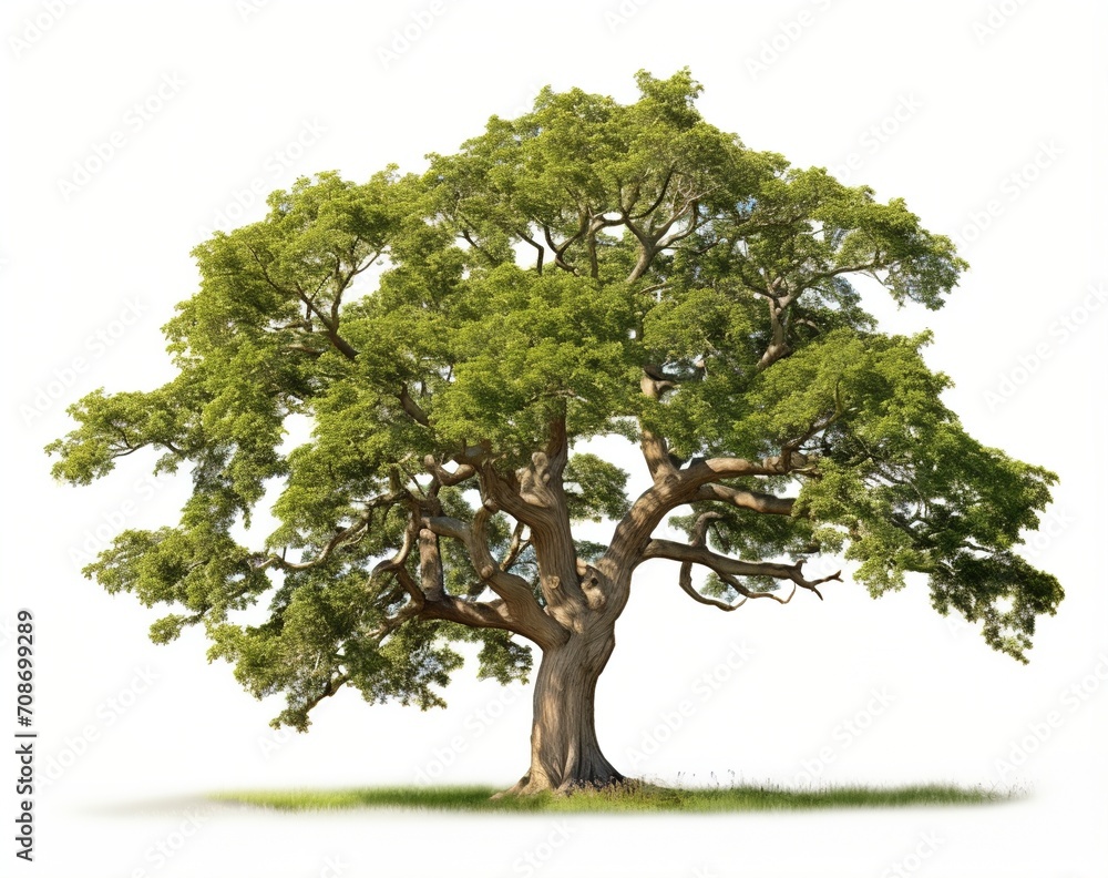 Obraz premium An old oak tree stands alone in a field