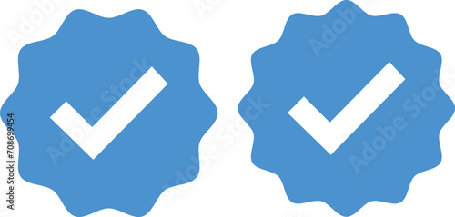 Blue Verified Badge icon, Verified check mark, Blue tick