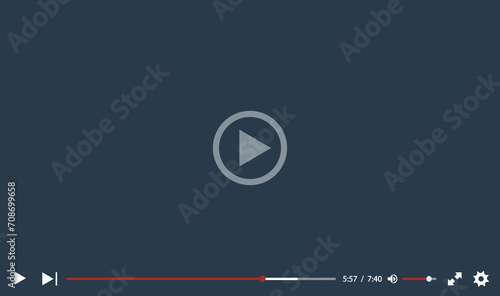 Video Screen icon, Screenshot of Video Player Template for web or mobile, Video streaming