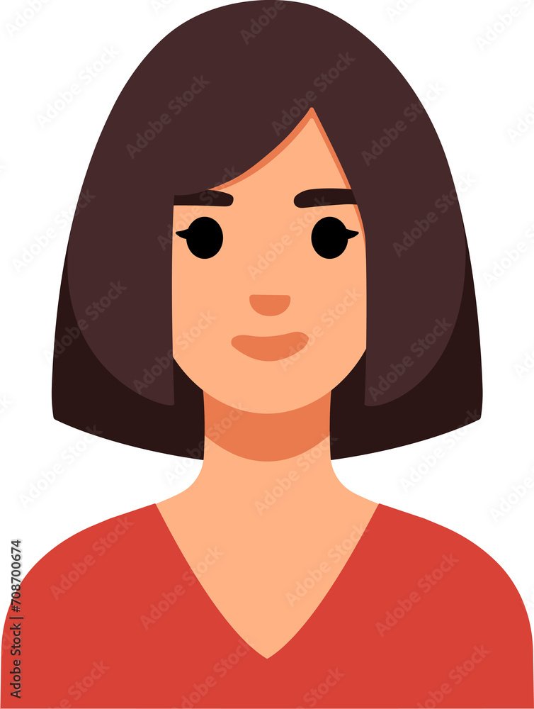 People avatar, woman icon. People avatar, woman icon.