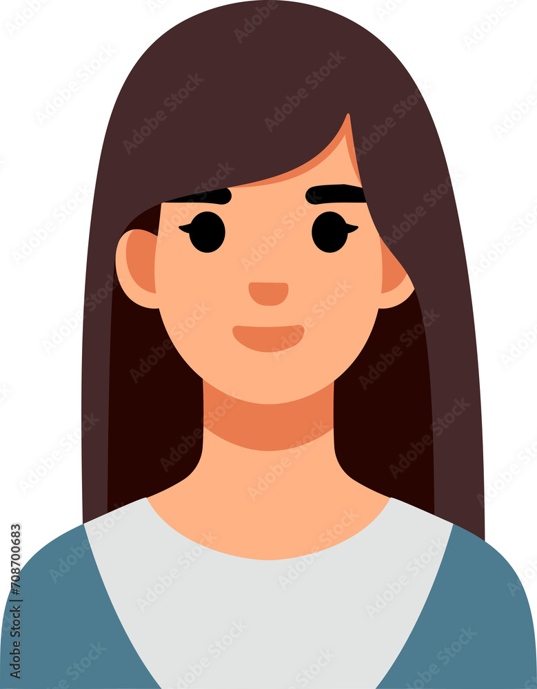 Pleple avatar, woman icon. Pleple avatar, woman icon.