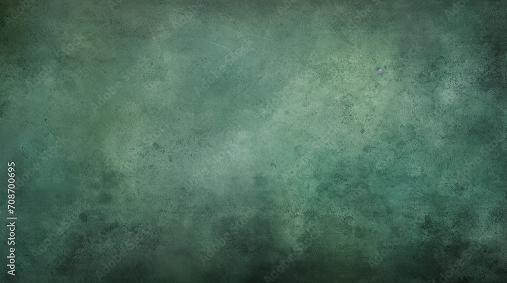 Fototapeta premium Green Christmas background texture. Vintage textured holiday paper or wallpaper.