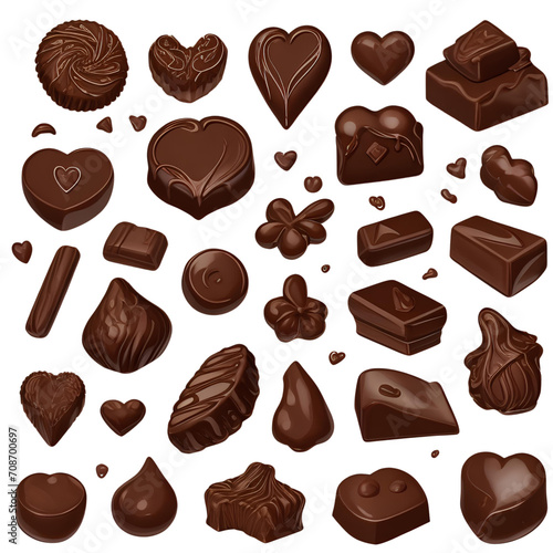set chocolate generative AI 