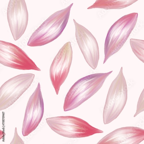 Flying petals. Abstract background.