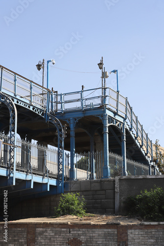 A steel bridge on the Nile