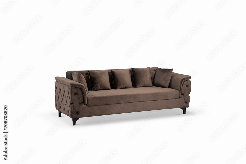 Brown large size sofa on white background
Brown large size sofa on white background