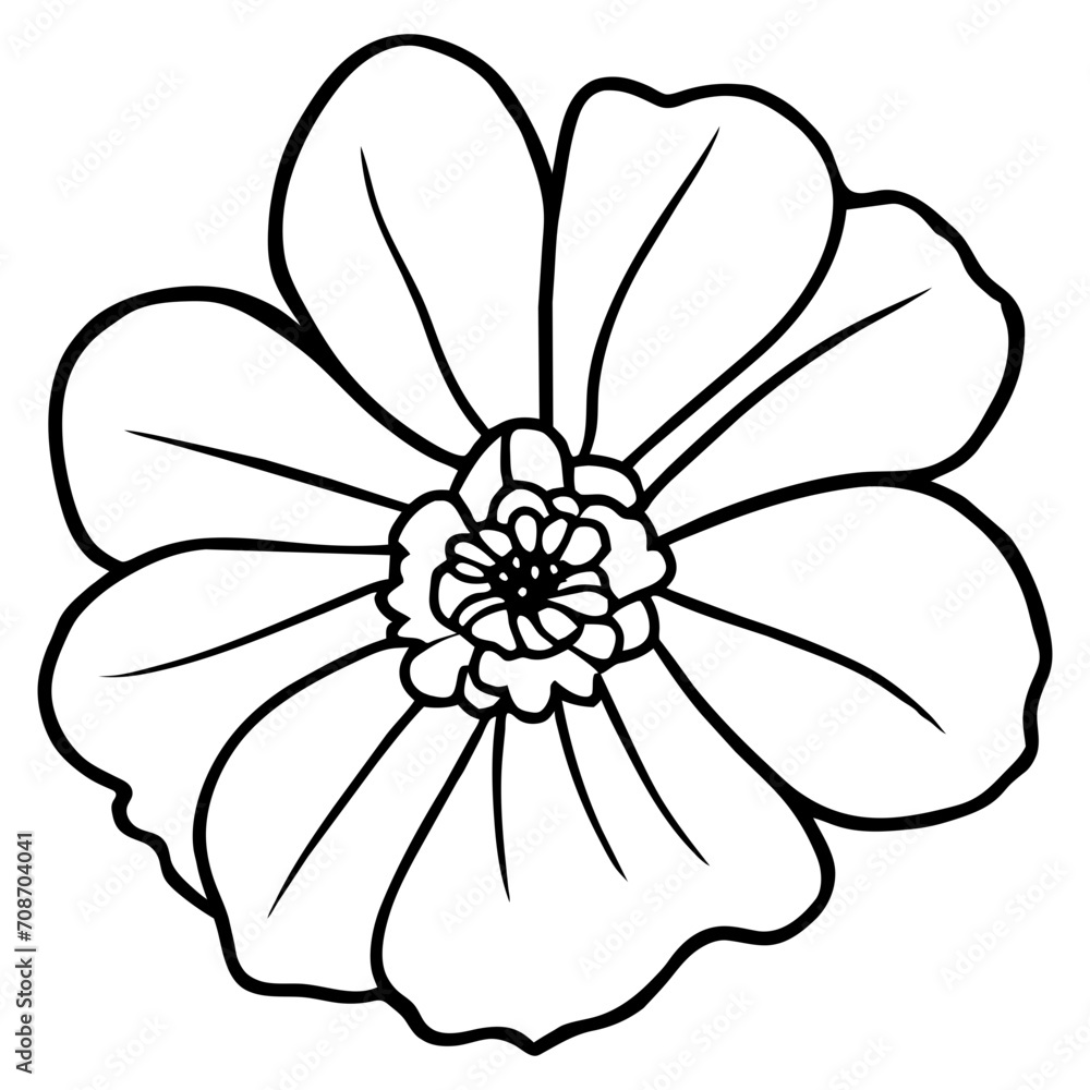 Hand drawn simple flower illustration Hand drawn simple flower illustration