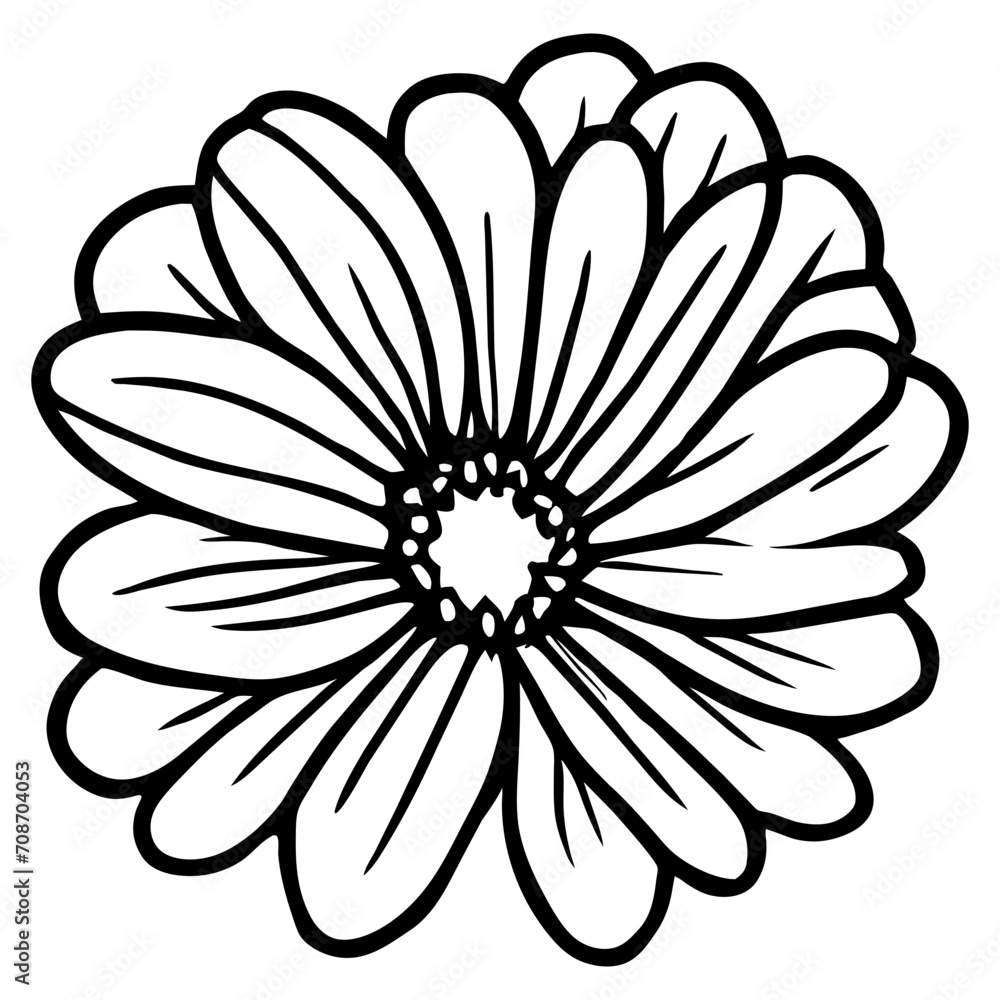 Hand drawn simple flower illustration Hand drawn simple flower illustration