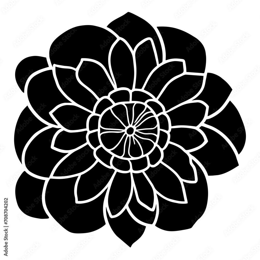 Hand drawn simple flower illustration Hand drawn simple flower illustration