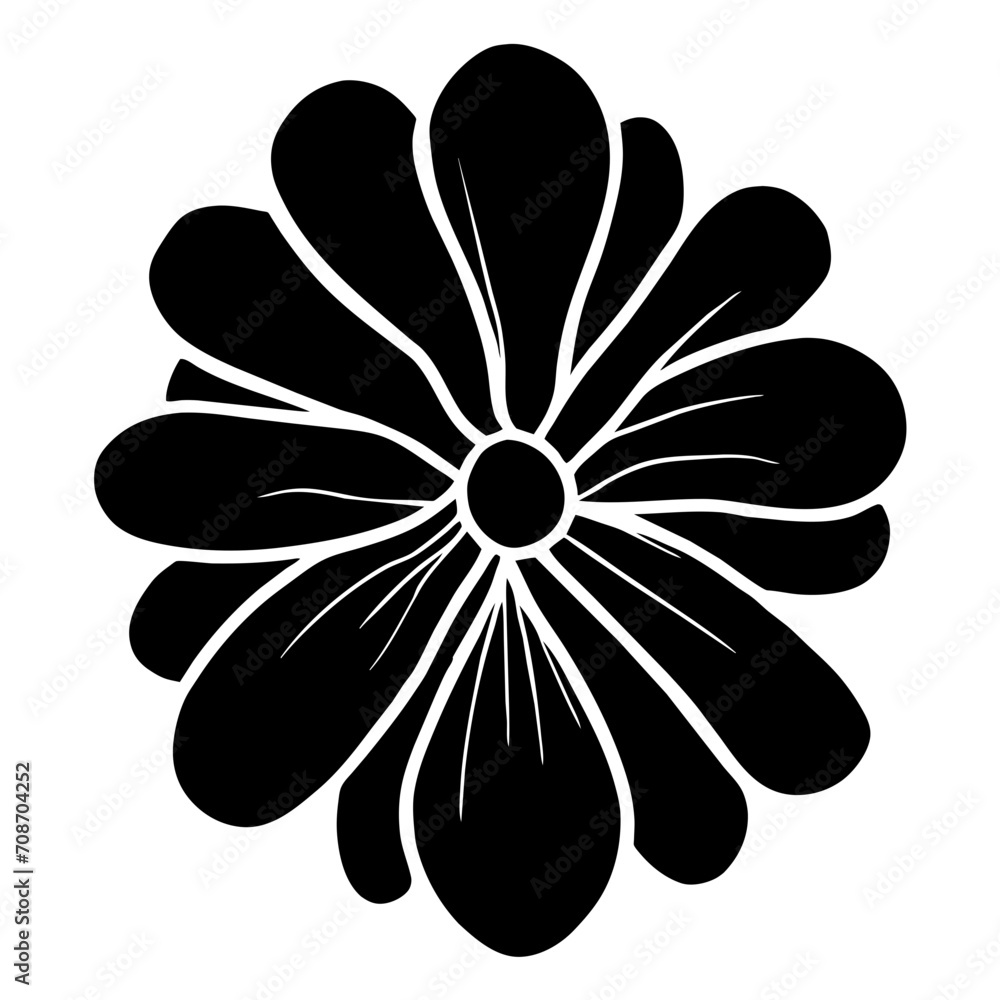 Hand drawn simple flower illustration Hand drawn simple flower illustration