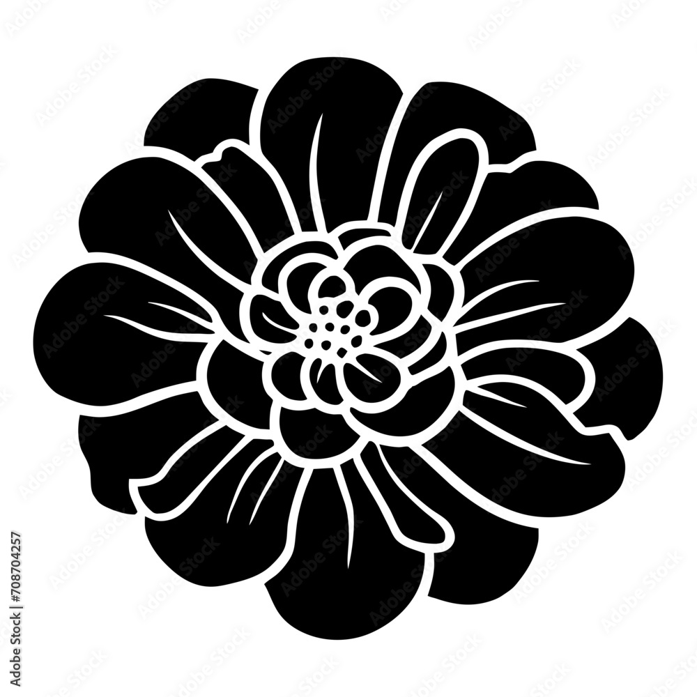 Hand drawn simple flower illustration