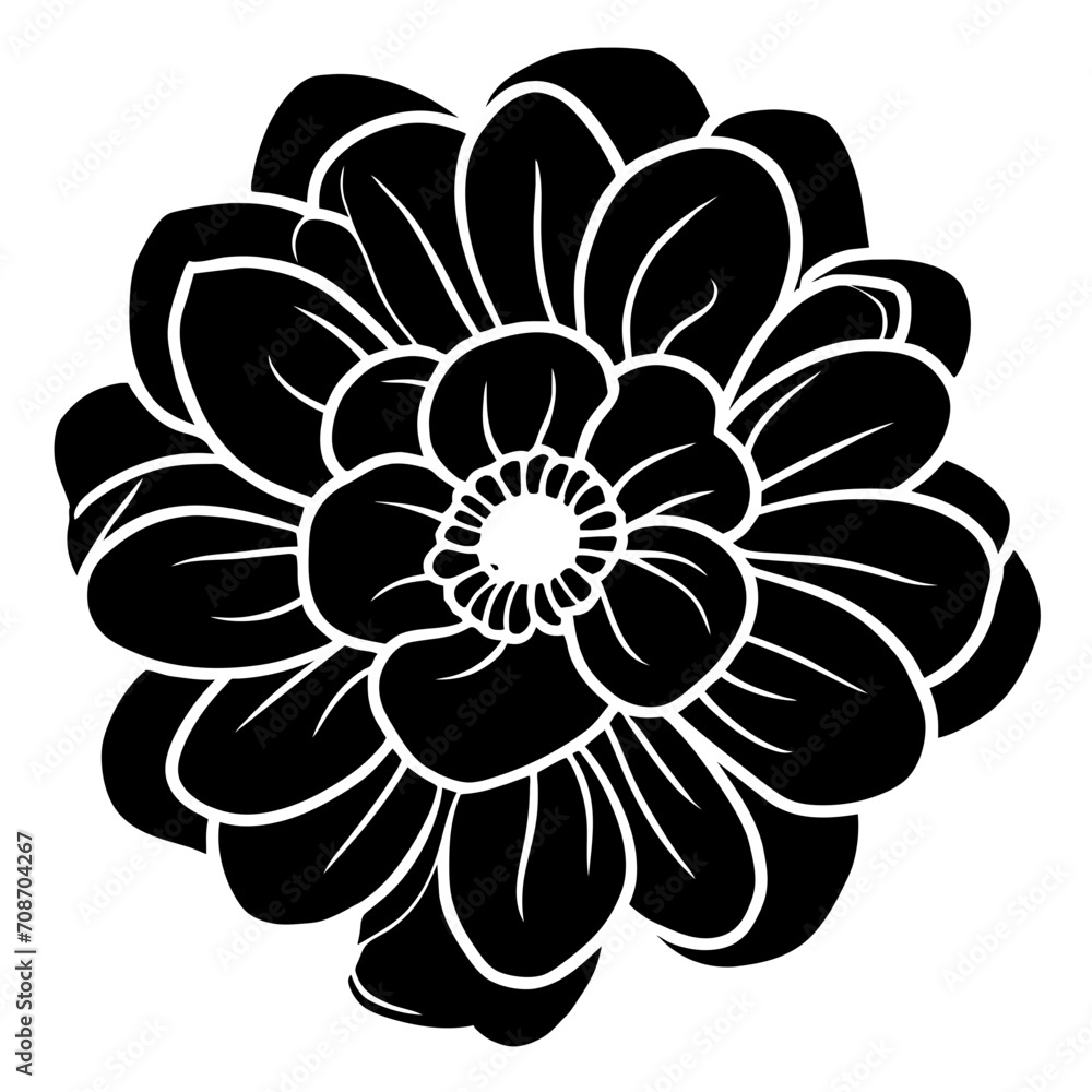 Hand drawn simple flower illustration Hand drawn simple flower illustration