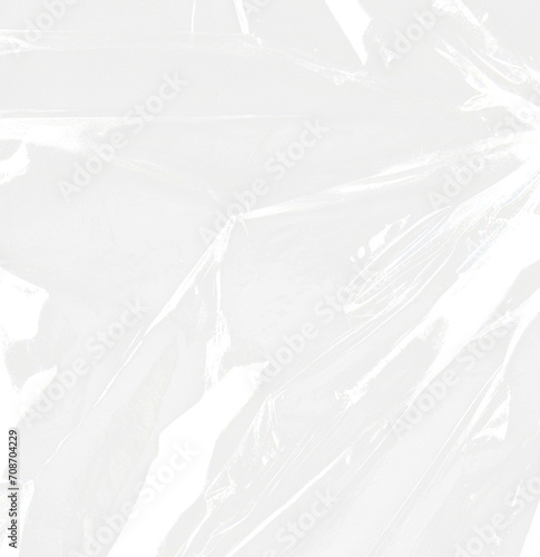 Plastic wrap texture overlay effect. Polyethylene packaging for vinyl or cd cover. Shrink crumpled plastic sleeve, vector mockup illustration.