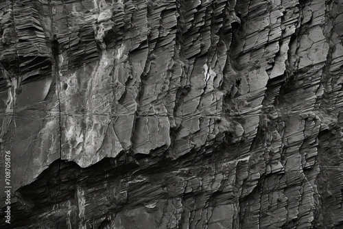 Black coal, rocks, stone textures background, monochrome abstraction. Rock Texture, Monochromatic Black and White. A Dark Gray Stone Granite Background for Design