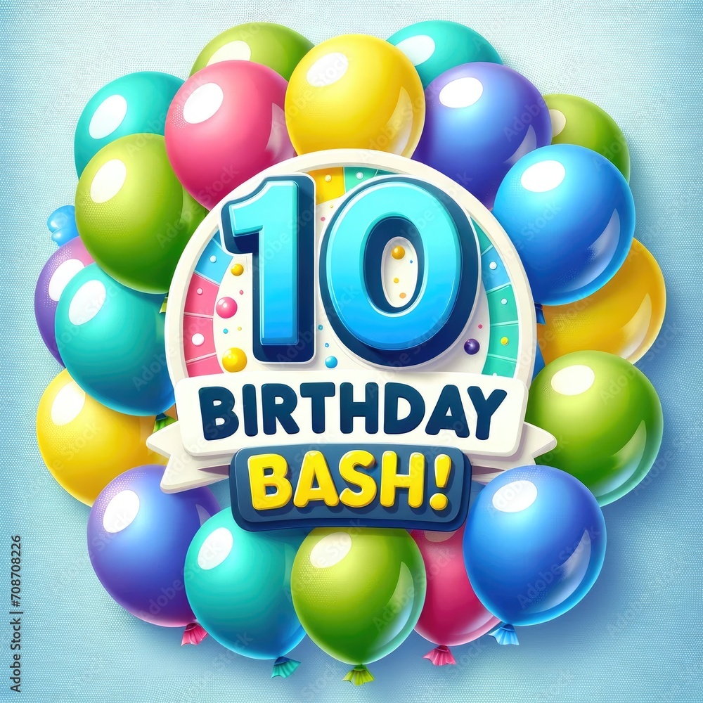 Colorful 10th Birthday Bash Extravaganza Colorful 10th Birthday Bash Extravaganza