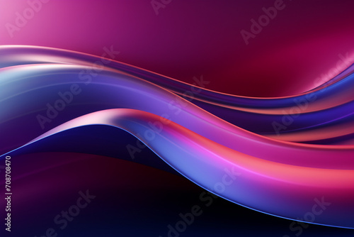 An abstract futuristic backdrop with smooth lines in gradients of cosmic purple and holographic pink, creating a visually mesmerizing and dynamic setting.