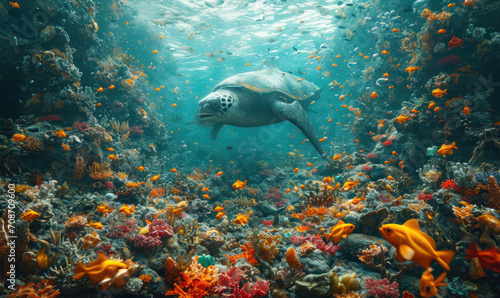 Plastic pollution in ocean, climate change theme © STORYTELLER