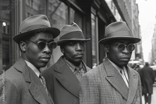 African American street style in the 1950's and 1960's, New York,