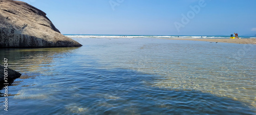 image of sea waves on the north coast of brazil in ubatuba itamambuca beach