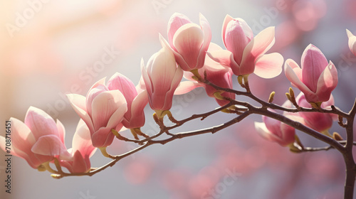 magnolia branch blossom