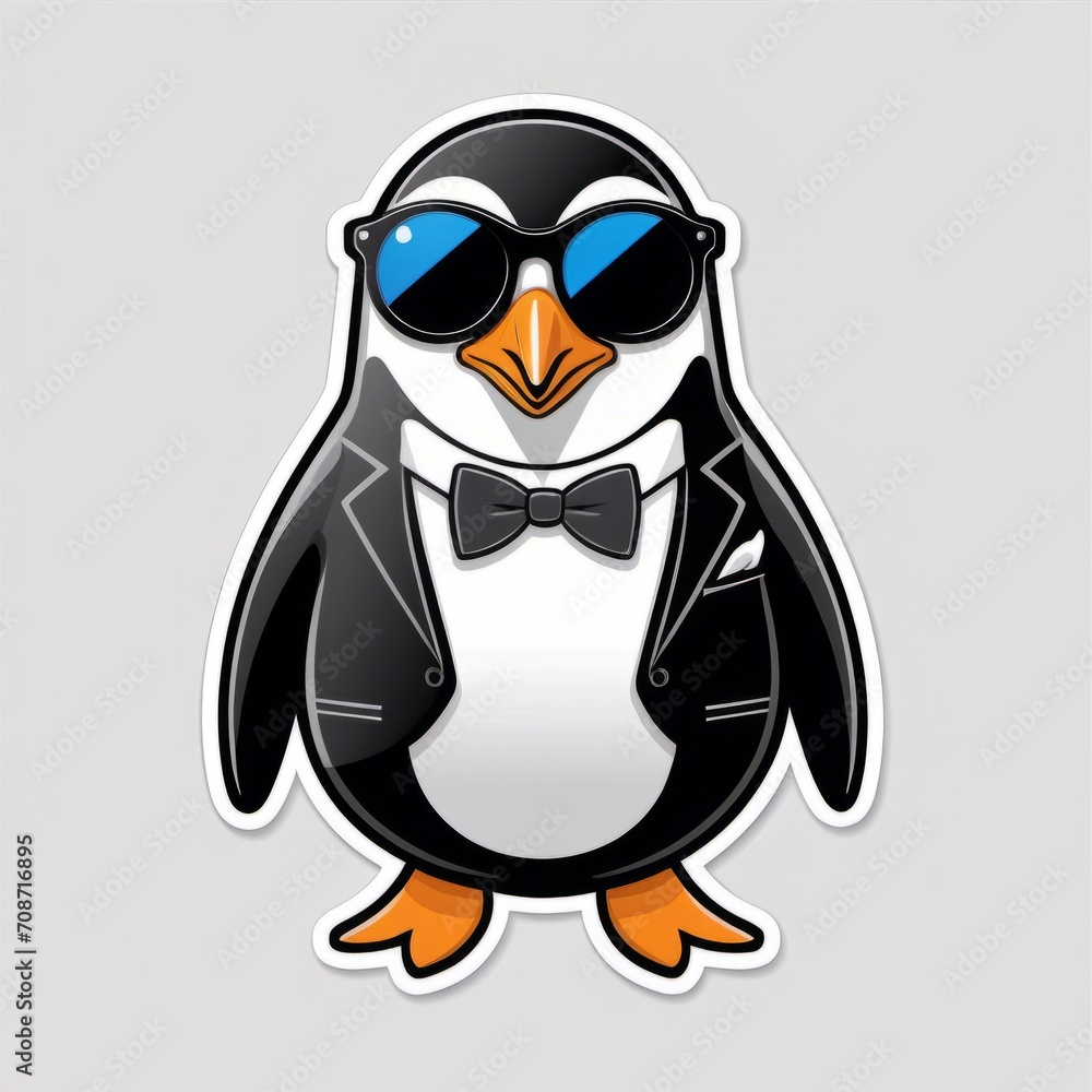 Fototapeta premium penguin with sunglasses
