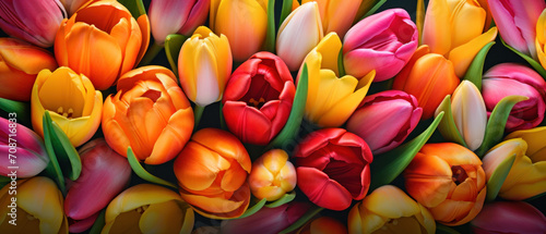 colorful tulips background