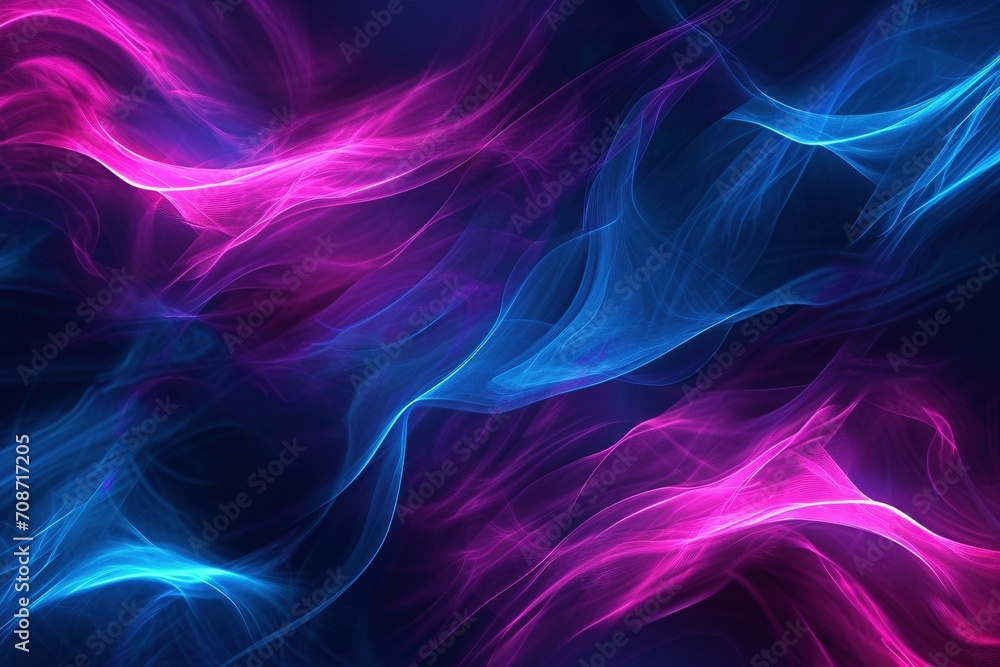 neon pink and blue light and smoke effects background wallpaper