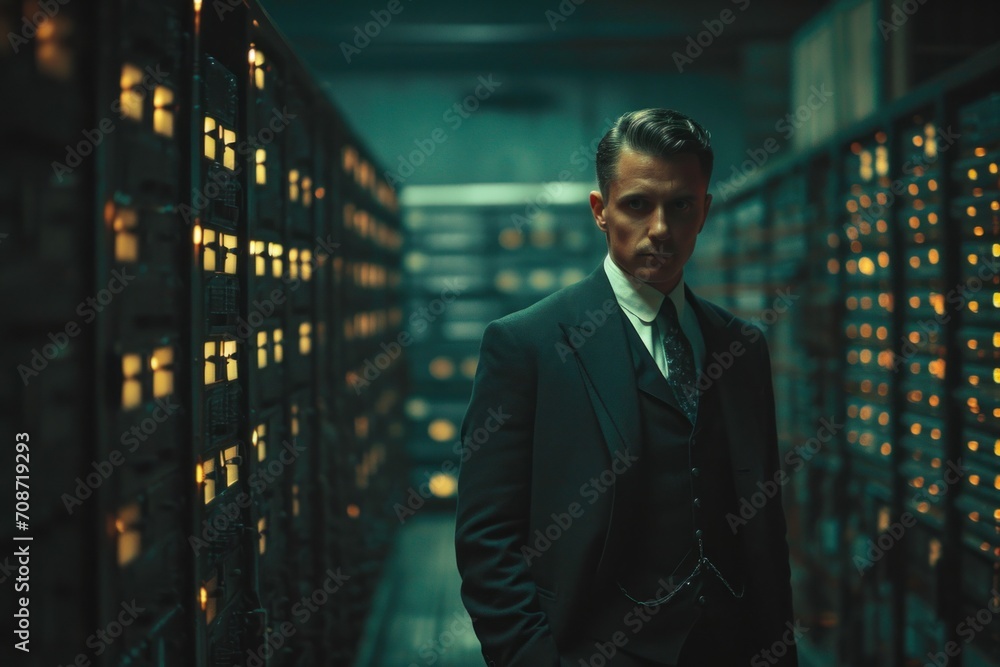Fototapeta premium IT engineer servicing, Computing and Storage Solutions