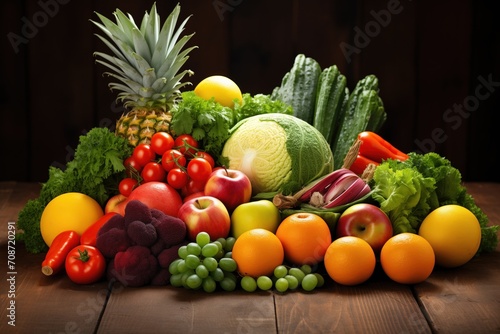 fresh vegetables on a dark background