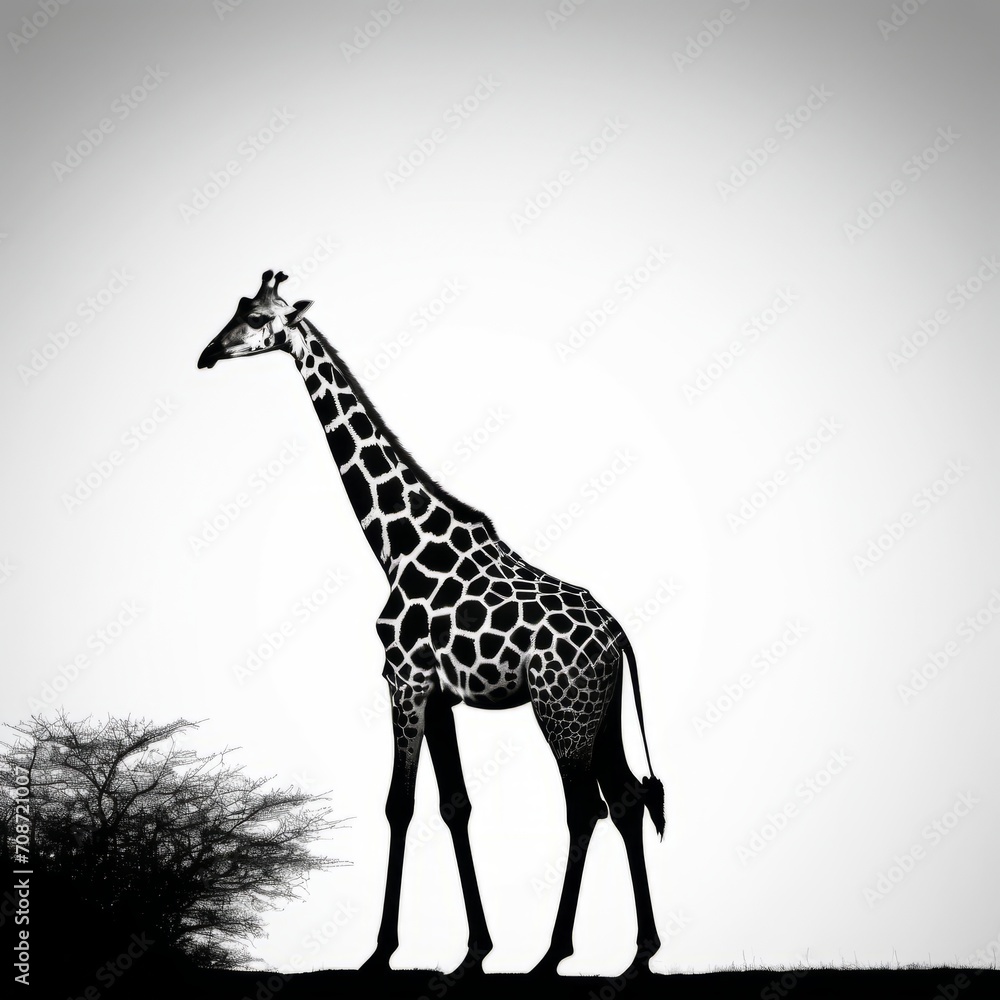 Naklejka premium giraffe in the wild