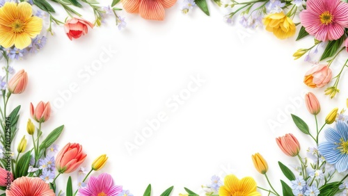 A lot of beautiful flowers. Beautiful festive background with place for text. © Kateryna