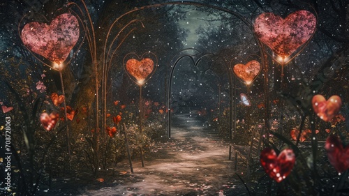 enchanted love forest in the valentines day pragma