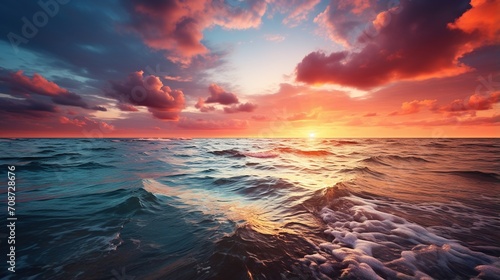 colorful sunset over the ocean