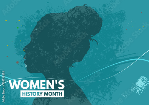 Women's History month- banner, vector, illustration