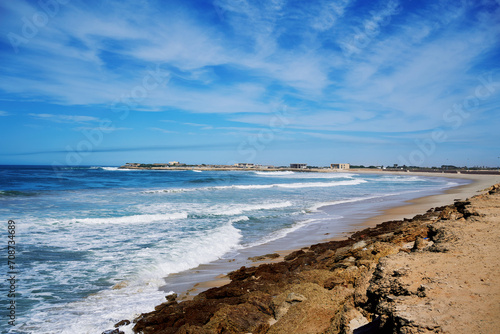 Fototapeta Naklejka Na Ścianę i Meble -  Dakhla city beach for surfing