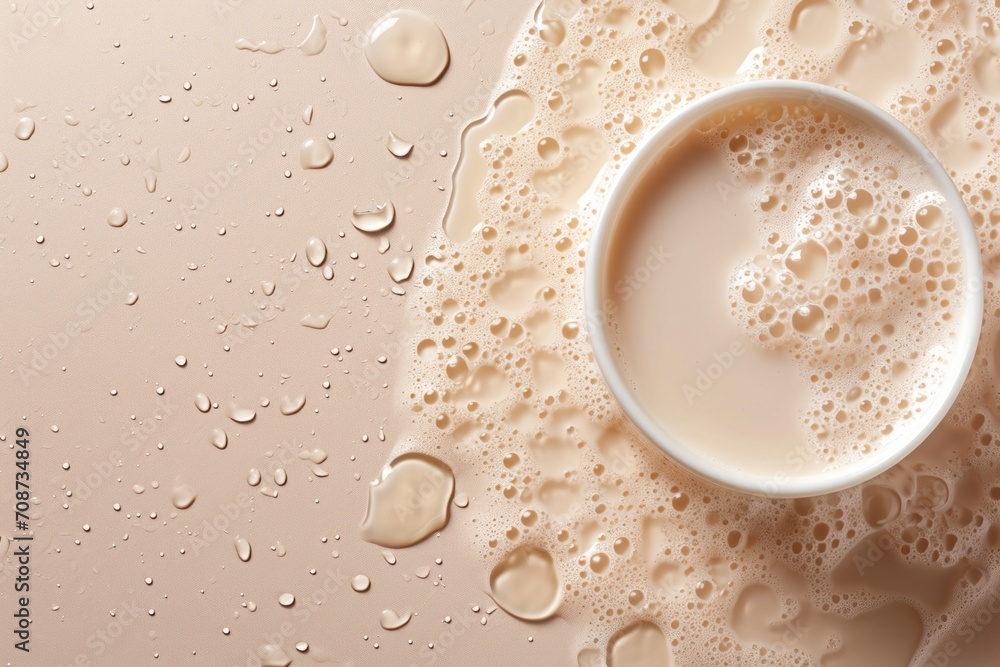 Cappuccino cup, light liquid Background Cappuccino cup, light liquid Background