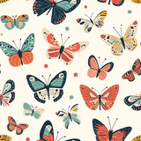 Delightful Butterflies Seamless Pattern: Kid-Friendly Design