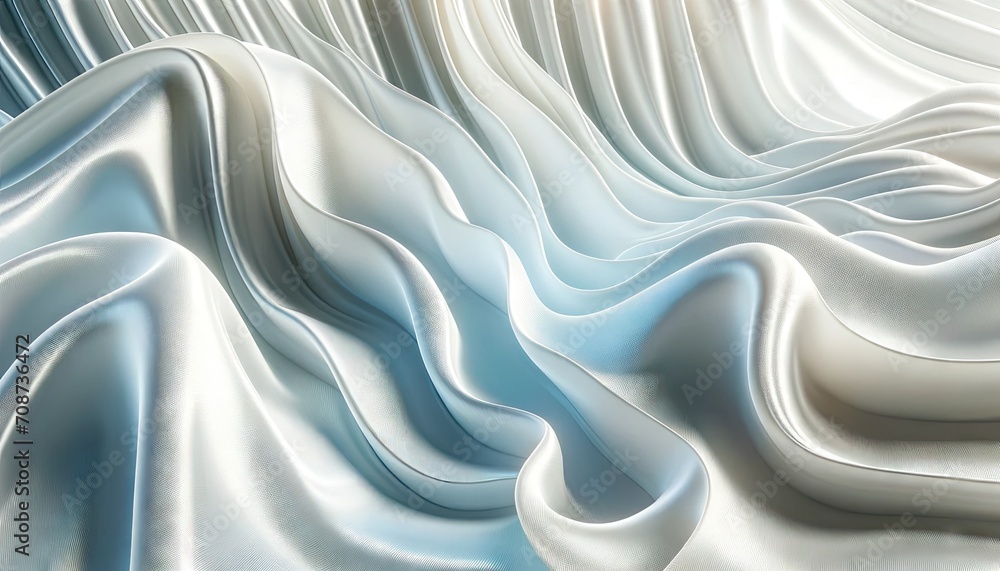 Obraz premium abstract White background with waves, Generative AI