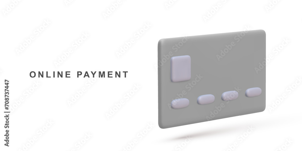 3d Realistic credit card on white background. Vector illustration. 3d Realistic credit card on white background. Vector illustration.