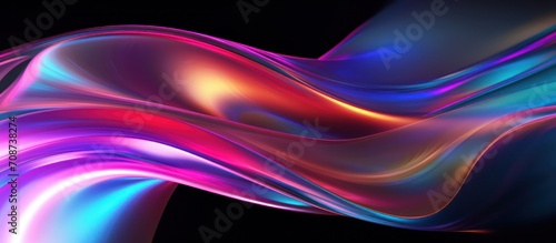 pink ,blue abstract background with curved and wavy neon lights