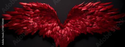 Crimson Ascent: The Heart's Winged Journey